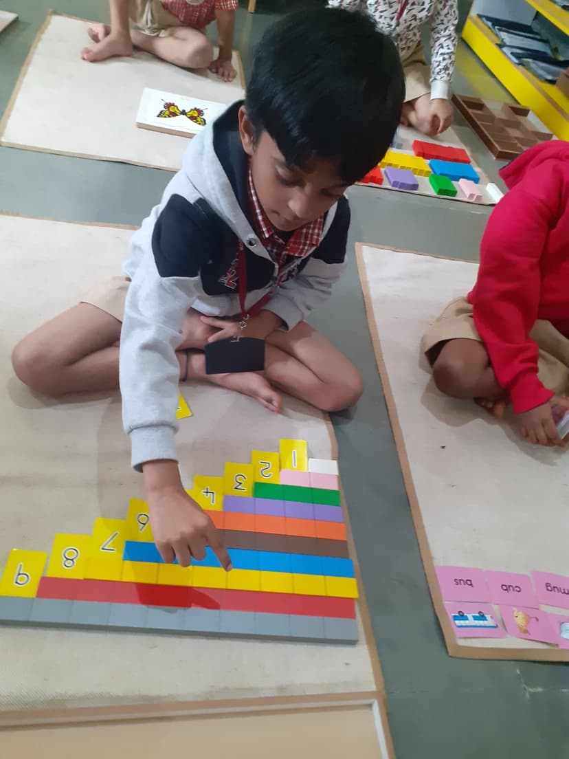 Montessori number rods and math materials